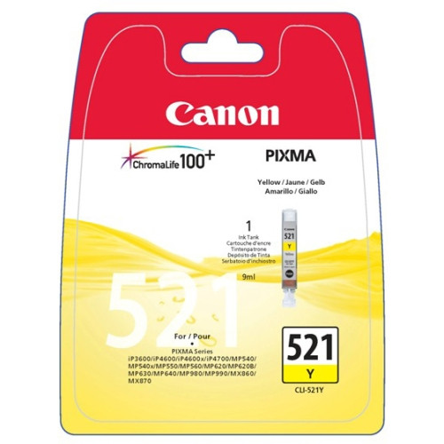 Canon CLI-521Y Ink Cartridge - Yellow