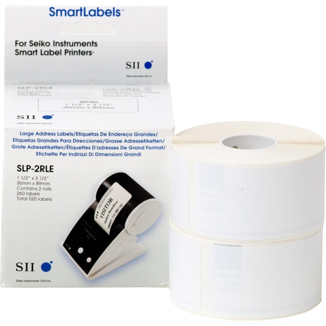 Seiko SLP-2RLE Address Label - 36 mm Width x 89 mm Length - 1 / Box