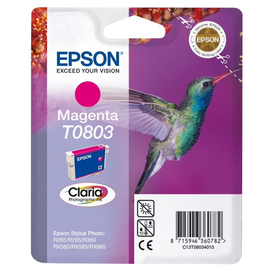 Epson Claria T0803 Ink Cartridge - Magenta