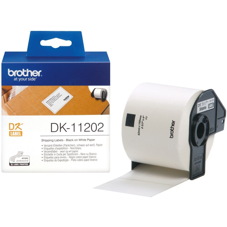 Brother DK11202 Shipping Label - 62 mm Width x 100 mm Length - 1 / Box