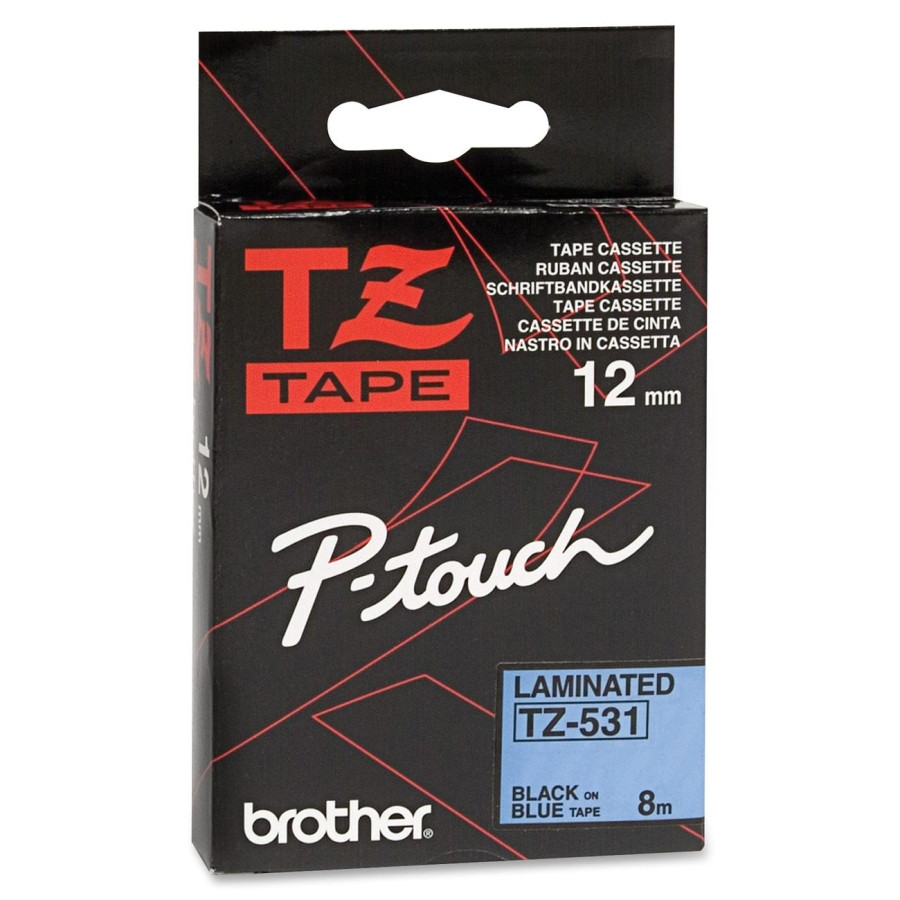 Brother TZE531 Label Tape - 12 mm Width x 8 m Length - 1 Roll