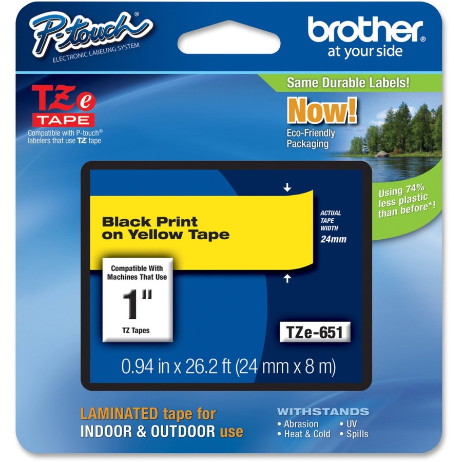 Brother P-touch TZE651 Label Tape - 23.88 mm Width x 7.99 m Length - 1 Each