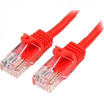 StarTech.com 1 m Red Cat5e Snagless RJ45 UTP Patch Cable - 1m Patch Cord