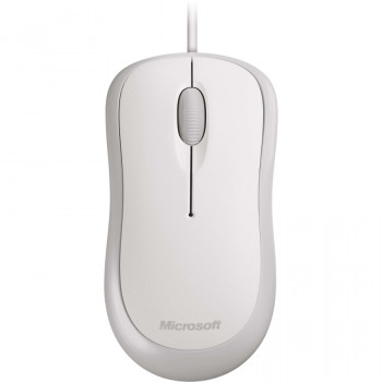 Microsoft 4YH-00008 Mouse - Optical - Cable - 3 Button(s) - White