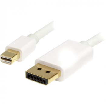 StarTech.com 2m (6 ft) White Mini DisplayPort to DisplayPort 1.2 Adapter Cable M/M - DisplayPort 4k