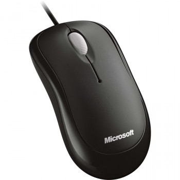 Microsoft Mouse - Optical - Cable - 3 Button(s) - Black