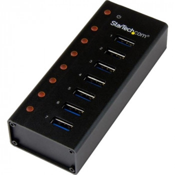 StarTech.com 7 Port USB 3.0 Hub - Desktop or Wall-mountable Metal Enclosure