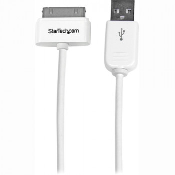StarTech.com 1m (3 ft) Apple? 30-pin Dock Connector to USB Cable for iPhone / iPod / iPad with Stepped Connector
