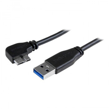 StarTech.com 2m 6 ft Slim Micro USB 3.0 Cable - M/M - USB 3.0 A to Left-Angle Micro USB - USB 3.1 Gen 1 (5 Gbps)