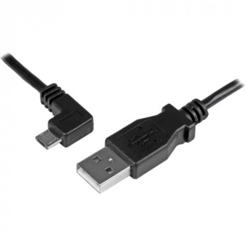 StarTech.com 2m 6 ft Left Angle Micro-USB Charge-and-Sync Cable M/M - USB 2.0 A to Micro-USB - 24 AWG