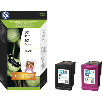 HP 301 Ink Cartridge - Black, Cyan, Magenta, Yellow