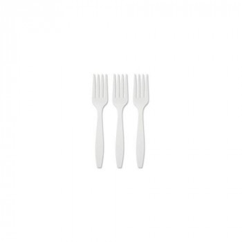 Plastico Plastic Forks, Pack of 100, White