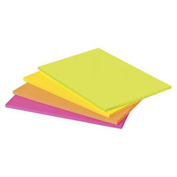 Post-It 6845-SSP 200 mm x 149 mm Sticky Meeting Notes Neon Green/Pink/Orange/Ultra Yellow - 4 Pads
