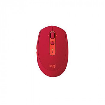 Logitech M590 Silent Wireless Mouse (Multi-Device Silent Bluetooth Mouse for Windows/Mac) - Ruby Red