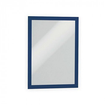Durable DURAFRAME Self-Adhesive Magnetic Display Frame, A4 Size - Blue, Pack of 2
