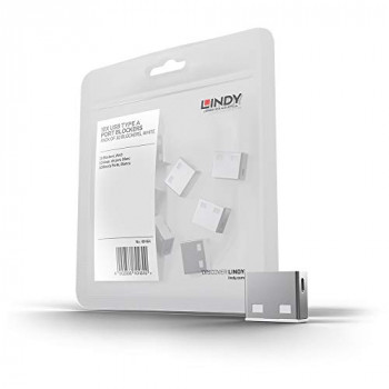 LINDY USB Port Blocker (without key) - Pack of 10 Colour Code: White