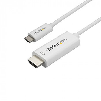 StarTech.com USB C to HDMI Cable - 1 m / 3 feet - White - 4K at 60Hz - Computer Monitor Cable - USB C Cable - USB Type C to HDMI Cable