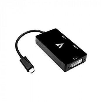 V7 - CABLES BLACK USB C ADAPTERUSB C TO VGA DVI HDMI ADAPTER