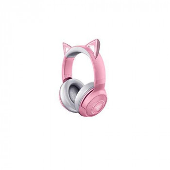 Razer Kraken Bluetooth Kitty - Wireless Gaming Headset (The Wireless Cat-Ear Headphones with Chroma RGB Lighting, Beamforming Microphone, 40 mm Driver) Pink / Quartz