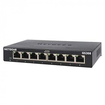 NETGEAR 8-Port Gigabit Ethernet Unmanaged Switch, Desktop, Internet Splitter, Sturdy Metal, Fanless, Plug and Play (GS308)