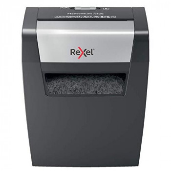 Rexel Momentum X406 Cross Cut Paper Shredder, Shreds 6 Sheets, 15 Litre Bin, Black, 2104569