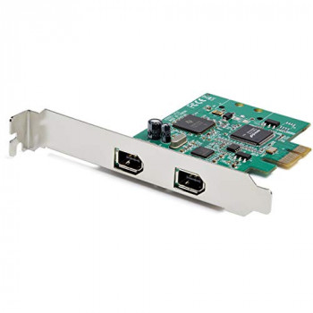 StarTech.com 2 Port PCI Express FireWire Card - 1394a Firewire - TI TSB82AA2 Chipset - Windows & Mac Compatible (PEX1394A2V2),Black