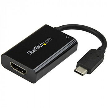 StarTech.comUSB-C to HDMI Adapter - 4K 60Hz - Thunderbolt 3 Compatible - with Power Delivery (USB PD) - USB C Adapter Converter