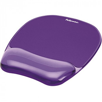 Fellowes Crystals Gel Mouse Pad/Wrist Support - Purple