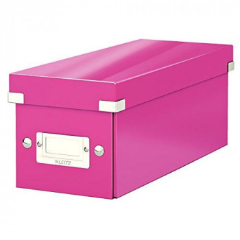 Leitz CD Storage Box, Pink, Click and Store Range, 60410023