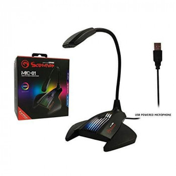 Marvo Scorpion MIC-01 Flexible USB Notebook PC Table Microphone Microphone Sound Receiver RGB 1.5 m Cable