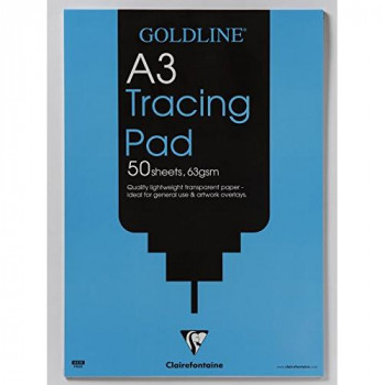 Clairefontaine Goldline Popular Tracing Pad, A3, 63 gsm, 50 Sheets