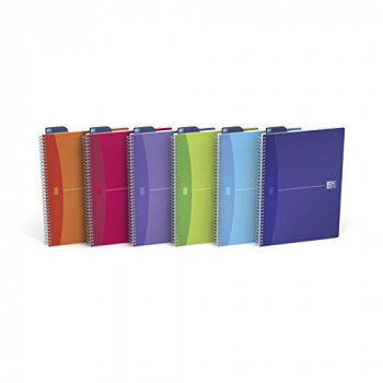 Oxford Office A4 Transluscents Wirebound Poly Cover Notebook (Pack of 5)