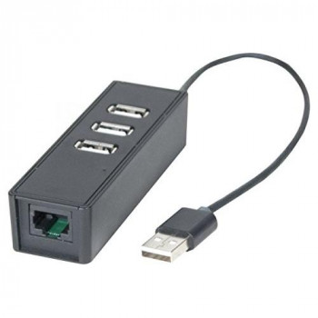 Connect Dexlan USB to LAN with 3 Port USB 2.0 Hub