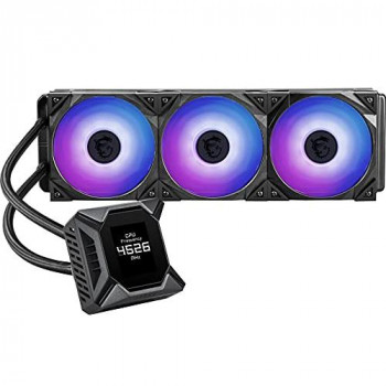 MSI MPG CORELIQUID K360 CPU AIO Cooler '360mm Radiator, 2.4'' LCD Waterblock with built-in TORX 3.0 fan, 3x 120mm TORX 4.0 ARGB PWM Fan, MSI Center Supported, Compatible with Intel and AMD Platforms'