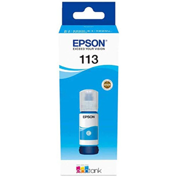 Epson EcoTank 113 Cyan Genuine Ink Bottle, Amazon Dash Replenishment Ready