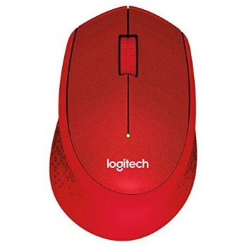 Logitech M330 Silent Plus Wireless Optical Mouse USB for Windows / MAC / Chrome OS / Linux )  - Red