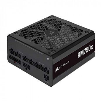 Corsair RM750x 80 PLUS Gold Fully Modular ATX 750 Watt Power Supply (135 mm Magnetic Levitation Fan, Wide Compatibility, Reliabile Japanese Capacitors, Extremely Fast Wake-from-Sleep) UK - Black