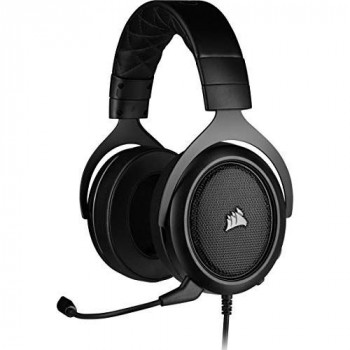 Corsair HS50 PRO Stereo Gaming Headset (Adjustable Memory Foam Ear Cups, Lightweight, Noise-Cancelling Detachable Microphone with PC, PS4, Xbox One, Switch and Mobile Compatibility) - Black