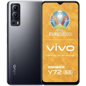 vivo Y72 5G, Graphite Black, 8+128GB, 6.58” FHD + Incell Screen, Side Fingerprint, 64MP Multi Scenario Camera, 5000mAh Battery with 18W Fast Charge, Sim Free Smartphone, Dual Sim + 2 Year Warranty