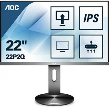 AOC 22P2Q 1920x1080 IPS VGA DVI Looks, convenience, and performance in a 21.5” Full HD display with DisplayPort
