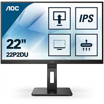AOC 22P2DU 1920x1080 IPS VGA DVI Enhanced productivity and comfort in a 21.5” Full HD display