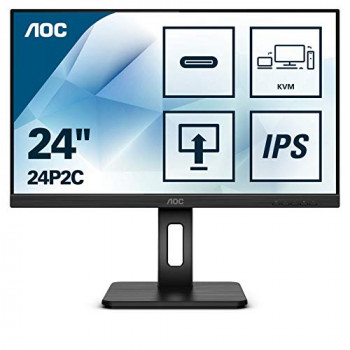 AOC 24P2C 1920x1080 IPS Enhanced connectivity and stunning visuals in a 23.8” Full HD display with USB-C and KVM