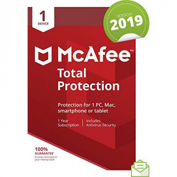 McAfee 2019 Total Protection |1 Device | PC/Mac/Android/Smartphones | Activation Code By Post