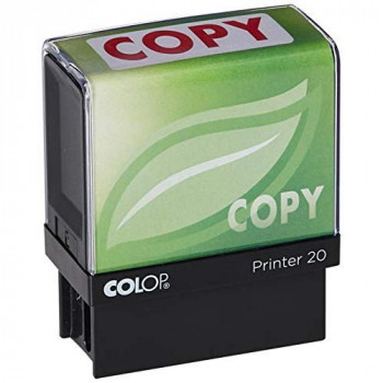 COLOP Printer 20 Copy Green Line Stamp - Red Ink