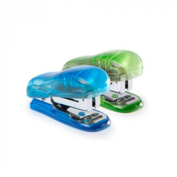 Rapesco Bug Mini Stapler with 12 Sheet Capacity - Blue/Green