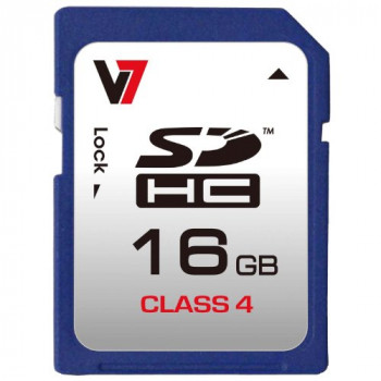 V7 VASDH16GCL4R-2E 16GB SDHC Memory Card Class 4 (ECC, ISP, 10MB/s Read, 4MB/s Write)