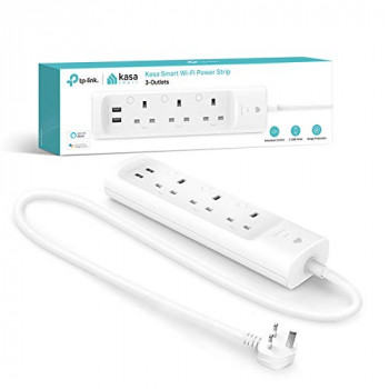 TP-Link Kasa WiFi Power Strip 3 outlets with 2 USB Ports, Works with Alexa, Google Home and Samsung SmartThings, Wireless Smart Socket Remote Control Timer Plug, No Hub Required(KP303)