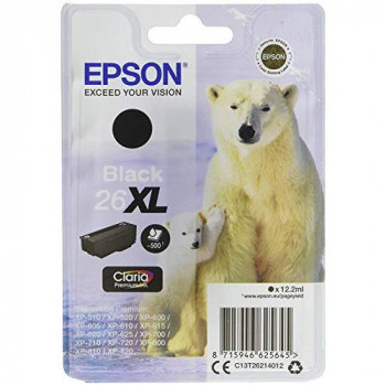 Epson Polar Bear 26 Ink Cartridge X-Large High Capacity, Black, Genuine