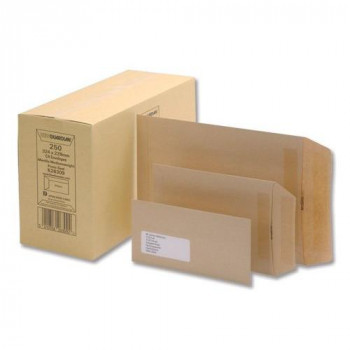 New Guardian Envelopes Lightweight Pocket Press Seal Window 80gsm Manilla DL [Pack of 1000]