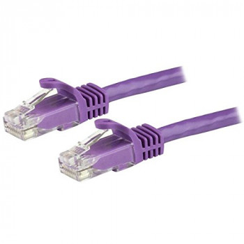 StarTech.com N6PATC1MPL 1 m Cat6 Patch Ethernet Cable with Snagless RJ45 Connectors - Purple